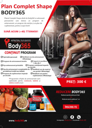 Program personalizat de antrenament sau nutritie COMPLET SHAPE de la BODY365.ro