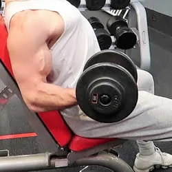 Flexii cu gantera din inclinat - Exercitiu definire biceps
