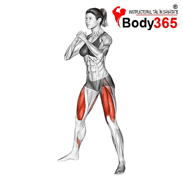 Exercitiu Genuflexiuni Sumo pentru dezvoltarea picioarelor si a muschilor fesieri