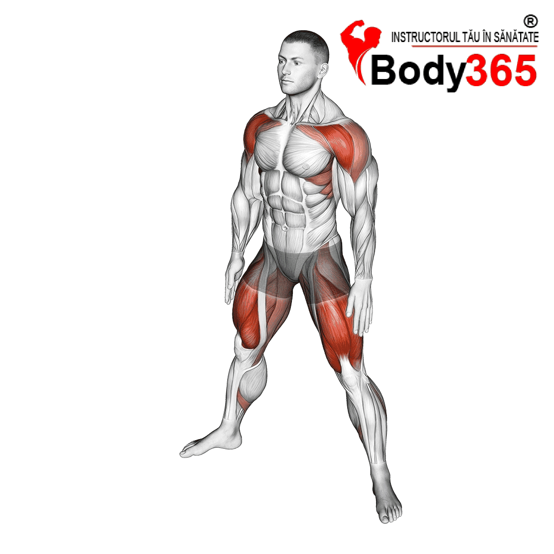 Genuflexiuni Sumo pentru picioare si fesieri