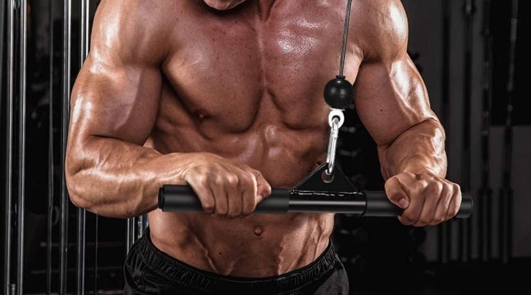 Extensii Triceps la Scripete cu Bara dreapta - mod de executare