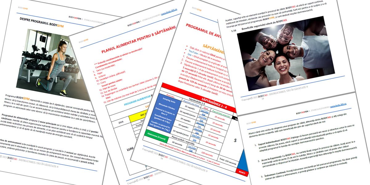 Program de slabit la sala pentru femei BODYGYM fragment