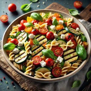 Salată de Paste Integrale cu Legume la Grătar și Feta