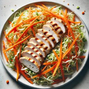 Salată de Varză cu Morcov și Piept de Pui